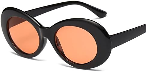 Clout Goggles Oval Sunglasses Mod Style Retro Thick Frame Inspired Glasses (D)