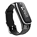 Produktbild M6 Smart Watch Armband, Mini Band mit Wireless Bluetooth Kopfhörer Fitness Activity Tracker Armbanduhr Herzfrequenz Monitor Armband Combo Wasserdicht Wristband für Android IOS (Schwarz)