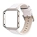 Produktbild Altsommer Bunter Farben Armband 23mm für Fitbit Blaze Armband Fashion Leder Ersatz Armband mit Metallgehäuse Armband Armband Metall Schnalle Bügel für Damen Herren,150-225MM (Weiß)