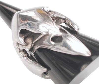 Llords Cool Bird Skull Bone Beak Spike Claw Pewter Ring, Size 11