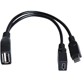Dark Micro USB Erkek - USB 2.0 Dişi, Micro USB Dişi OTG Y Kablo (DK-CB-MICROTG2Y)