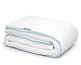 Der Bezug wurde aus einer Seite aus Microfaser und aus zweiter Seite aus Vlieseline gefertigt. In diesem Bezug befindet sich die Füllung aus den 100% erneuerbaren und elastischen HCS- Fiebern. Dank diesen Fiebern passen sich die Bettdecken perfekt an Körper an (um die Wärme zu halten) und nach der Nutzung kommen sie zu dem früheren Stand einfach zurück.