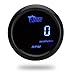 Price comparison product image KKmoon Tachometer Gauge Digital Tachometer Tach Gauge for Auto Car 52mm 2in LCD 0~9999RPM Warning Light Black