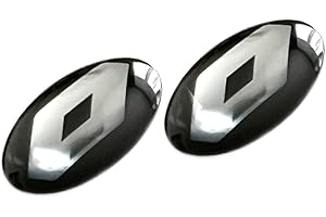 SGV Lot de 2 autocollants de 14 mm de diamètre pour voiture Renault avec emblème. Avec protection en silicone transparent (2 pièces Ren 14 mm)