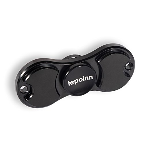Tepoinn Finger spinner Hand spinner Focal toy Toy Uneasy Strain Stress alleviation Super-durability High-speed hand fidget spinner toy Metal Black