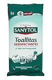 Acción desinfectante Sanytol - Toallitas desinfectantes Multisuperficies - 24 unidades, Pack de 3