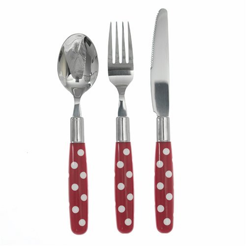 3 Piece Mini Cutlery Set - Red