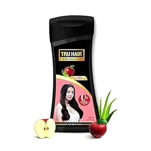 Tru Hair Apple Cider Vinegar Shampoo with Aloe Vera Gel for Dandruff Free Scalp & Healthy Hair | Contains 0% Parabens, Silicones & LLPs (ACV Shampoo 200 ml)