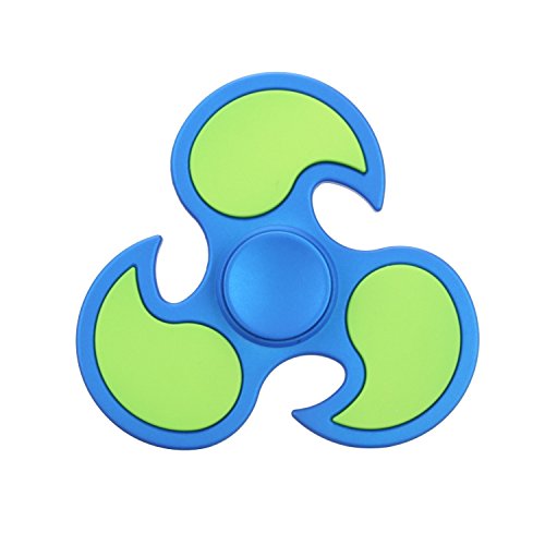 Tri Fidget Hand Spinner Toy, Nanometer Stainless Steel Bearing Fidget Finger Toy Can Continue to Rotate for 3-5 minutes - Perfect for ADD / ADHD / Anxiety / Autism And Stress Relief Adult Children,Office Desk Gadget (Blue + Green) Tri Fidget Hand Spinner Toy, Nanometer Stainless Steel Bearing Fidget Finger Toy Can Continue to Rotate for 3-5 minutes - Perfect for ADD / ADHD / Anxiety / Autism And Stress Relief Adult Children,Office Desk Gadget (Blue + Green)