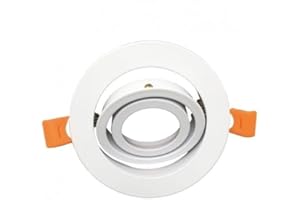 Support Spot GU10 LED Rond Blanc 110mm Orientable - SILAMP