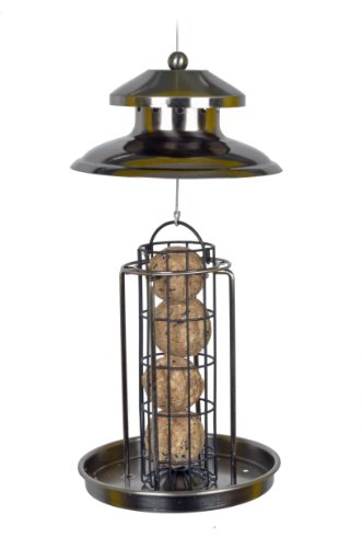 Vogelfutterspender Vogelfutterhaus aus Metall Bird´s Heaven Vogelhaus für Meisenknödel Vogelfutter - 3