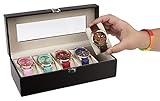 Mind Reader einreihig Uhrenbox Halterung, Schwarz