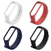 Produktbild Bandwave Mi Band 3 Armband, Textured Silikon Ersatz Strap Wristband für Xiaomi Mi Band 3 Smartwatch Handgelenk Armband, 4 STK Mehrfarben
