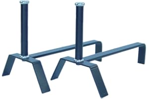 Imex el zorro 12101-i – Set di alari per camino in acciaio inox misure 25x41 cm