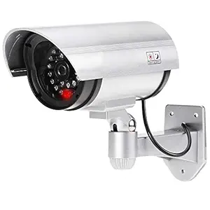 Sampton Security CCTV False Outdoor Camera Fake Dummy Security Camera Waterproof IR Wireless Blinking Flashing Dummy Camera for Home,Shop, Warehouse.