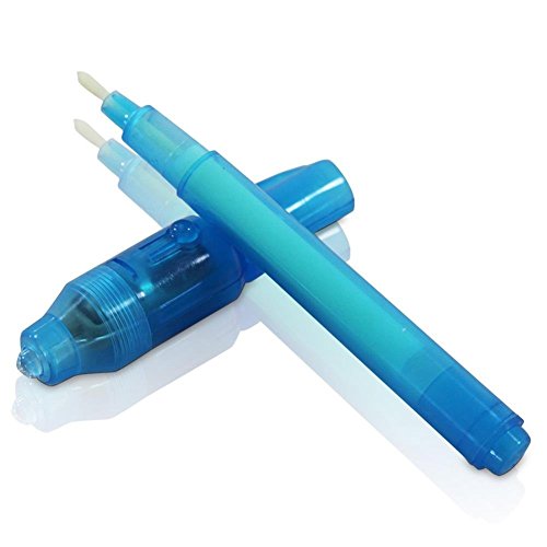 Yidarton 12 Stück Geheimstifte mit UV Licht Unsichtbar Schreiben Geheime Nachrichten Geheim Stift - 4