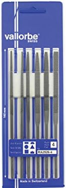 Vallorbe 6 Pc. Jeweller's 140mm Wax Files, Cut 4 for Jewellery Making