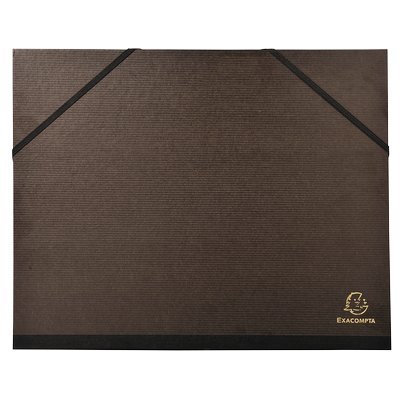 Exacompta Carton a dessin kraft noir vernis avec elastiques 52x72cm - raisin
