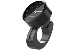 Shinekoo montre de moto étanche, vision nocturne, guidon, montres numériques pour moto, scooter, vélo, moteur ATV (noir)