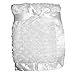Supersoft White Luxurious Swirl Plush Satin Edged Baby Pram/Crib Blanket - Suitable For Baby Girl/Boy