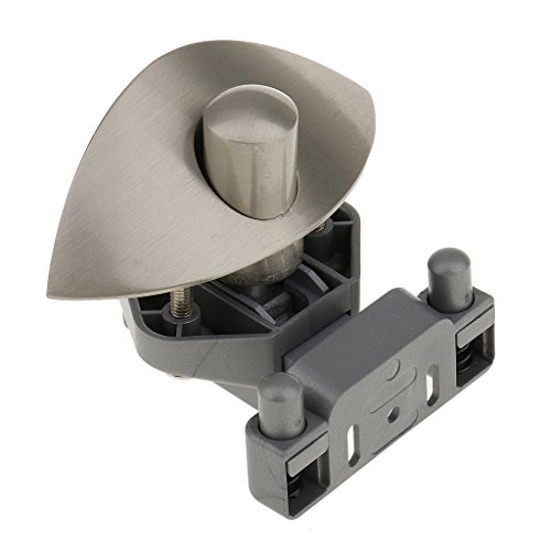 Preisvergleich Produktbild Homyl Kunststoffschloss Gehäuse und Knopf Briefkastenschloss Moebelschloss Schrankschloss - Nickel