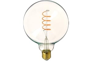Xanlite Ampoule LED E27 Vintage Globe G125 Culot - Ampoule Vintage Led Filament Angle D'Éclairage 320° - 4W Équivalant 28W 300 Lm - Lumière Blanche Chaude - RFDE280B125S