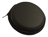NEW Black Round Hearing Aid Zipped Storage Hard Carry Case Holder