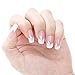 FACILLA® 24pcs Butterfly Pink White Manicure French Acrylic False Nail Art Tips