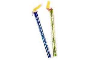TARINI GALLERY Traditional Dandiya Garba Decorative Sticks set of 2 Pairs for Navratri Celebration Dance Assorted Colors ((Metal - 4 Sticks))