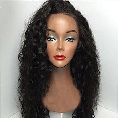 PuMaple Unprocessed 12"-26" Inch 130% Density Virgin Brazilian Natural Color Curly Full Lace Wig Human Hair Lace Front Wigs , petite
