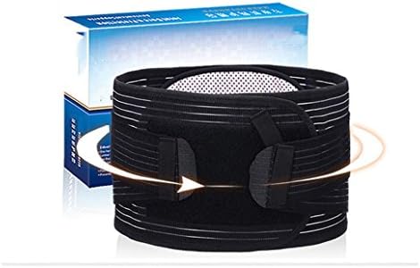 GxNI Back Support Belt Medical Adjustable Lumbar Brace / Lower Back Belt Pain Relief Comfortably Breathable Spinal Stenosis | Support Decompression Hot Moxibustion Therapy , black , S