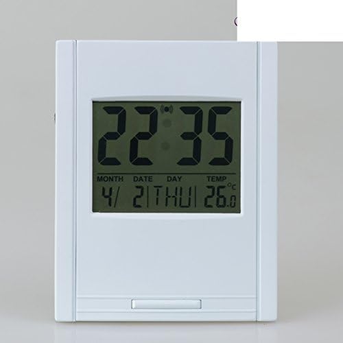 Fashion mute with temperature alarm/ innovative multifunctional electronic clock-white
