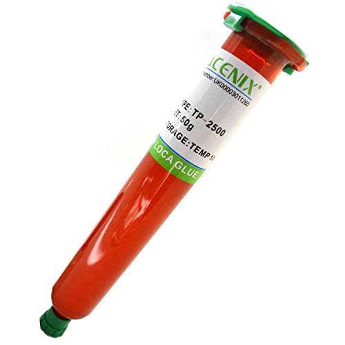 ACENIX Universal Reparaturset Original UV LOCA Einheit 50Â g tp-2500Â Liquid Optische klare Klebstoff Selbstklebende transparent geeignet fÃ¼r alle Smartphone Display Reparatur iPhone 4,5,6,6s, 6Â Plus, 6S Plus Samsung S2, S3, S4, S5, S6, S7, S6Â Edge, S6Â Edge Plus, Samsung Galaxy Note 1,2,3,4,5,6,6s Plus, Samsung Galaxy S2, S3, S5, S6, S7, Tab, IPad 1,2,3,4Â Motorola HTC LG Sony Nokia