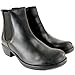 Produktbild FLY London Damen Schuhe Make Leder Low Heel Chelsea Stiefeletten Stiefel - Schwarz