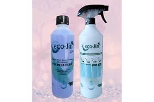 ECO-JIN - LIMPIADOR MULTIUSOS EXTRA CONCENTRADO PH NEUTRO GLOW - PRODUCTO REVOLUCIONARIO DEL QUE TODO EL MUNDO HABLA + DIFUSOR Aroma Jazmin y Violetas