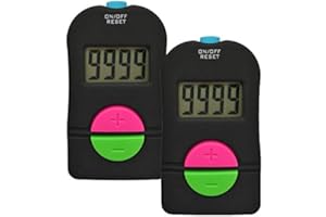iPobie 2 Stück Digital Handzähler Elektronischer Manueller Clicker Addieren/Subtrahieren Golf-Sportzähler