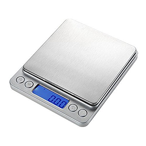 Digitale Küchenwaage, SANNU 0.1g / 3000g Digitale Multifunktions-Taschenwaage mit hinterleuchtetem LCD-Display