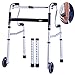 Produktbild Walker, Lightweight Folding & Narrow Adult Travel Walker mit 5"Rädern für Senioren, kompakt, Aluminium, Silber / 5,0 kg