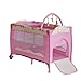 Homcom Portable Baby Child Kid Travel Cot Playpen Play Pen Bed Bassinet Entryway Pink New