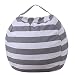 Produktbild Stofftier Storage Sitzsack Kinder Weichen Beutel Stoff Stuhl Groß Kapazität Aufbewahrungbox für (Grau, 38")