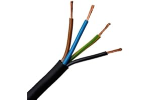 STATIC ARC 2/3/4 CORE ELECTRICAL FLEX CABLE WIRE LENGTH TWIN TRIPLE 0.75/1/1.5/2.5mm2 230V (4 Core 0.75mm x 5m)