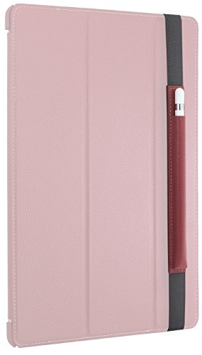 StilGut Pencil-Halter für Apple 12,9″ iPad Pro aus echtem Leder. Stift-Halterung zur sicheren Aufbewahrung des Apple Pens, Rot - 3