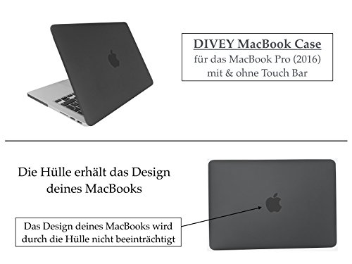DIVEY Premium - Innovatives Design - MacBook Pro Touchbar  2016 2017  13  Case H  lle Schutzh  lle Cover f  r das MacBook Pro  2016 2017  13 3    -  A