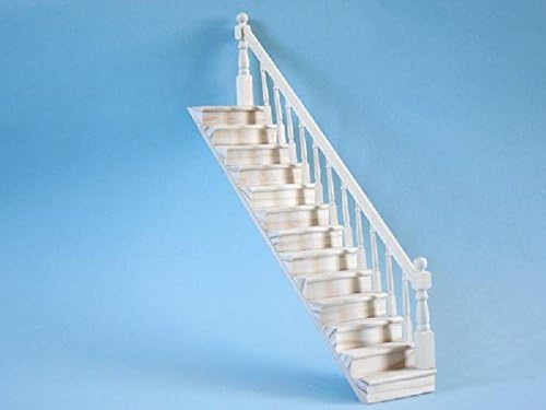 Dolls House Miniature 1:12th Scale Set of 2 Barewood Stair Kits