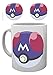Produktbild empireposter - Pokemon - Pokémon - Masterball - Größe (cm), ca. Ø8,5 H9,5 - Lizenz Tassen, NEU - Beschreibung: - Keramik Tasse, weiß, bedruckt, Fassungsvermögen 320 ml, offiziell lizenziert, spülmaschinen- und mikrowellenfest -