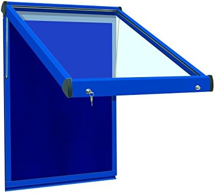 Blue Framed External Showcase Noticeboard From £149.95 (18 A4 (1050x1400))