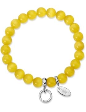 Unique Charm Armband mit Perlen gelb 15,5 bis 19,5cm CB0025