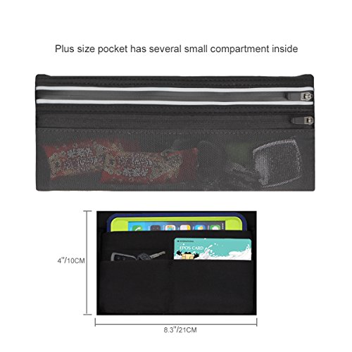 Zikee Trinkgürtel, Sport Hüfttasche Geeignet für Männer & Frauen, Einstellbarer und stabil Taille Pack für Joggen, Wanderung, Passend für Handy 6 Zoll - 5