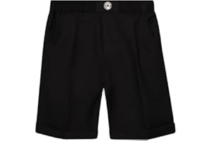 SMILORE Boys Elasticated School Shorts Kids Pull Up Summer School Uniform Shorts (NO ZIPS OR Hooks) for 3-12 Years