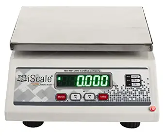 iScale 20Kg x 1gm Digital Retail Counter Weighing Machine With Double Display (White)